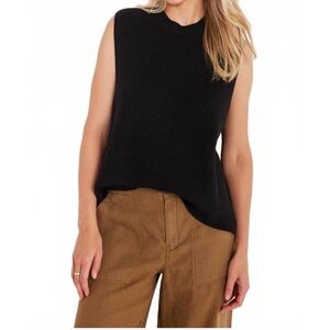 NOT MONDAY Marleigh Sweater Tank in Black- Size XS